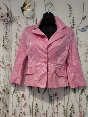 Vintage Rampage Elegant Pink Textured Women's Blazer Excellent Condition Stylish